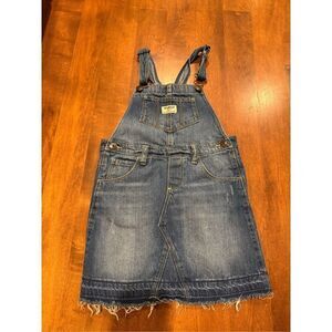 Girls oshkosh denim overall dress size 7